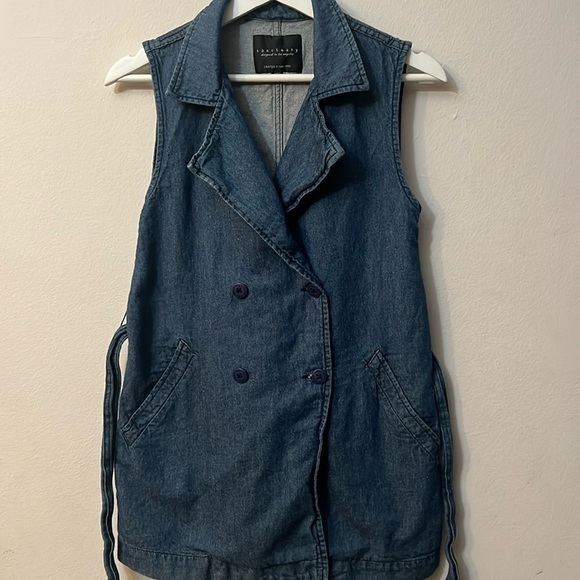 Sanctuary crafted and tailored size XS denim vest - Picture 1 of 6